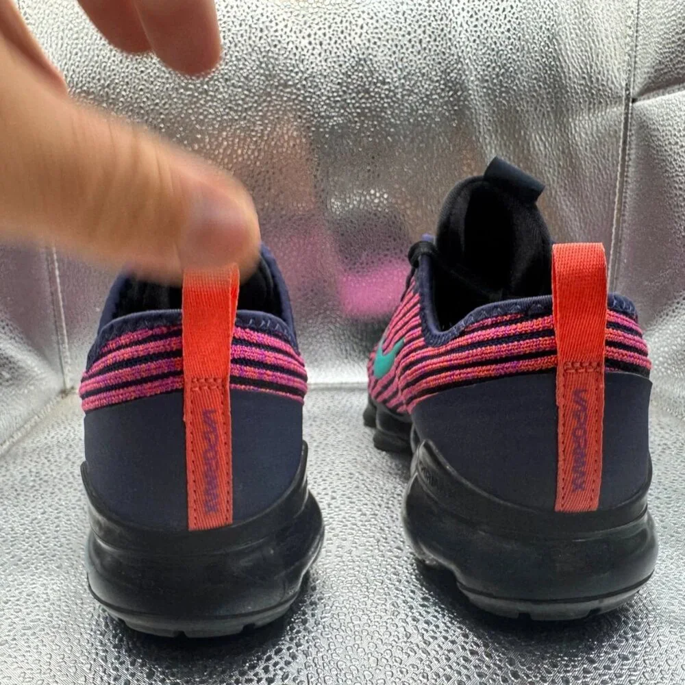 Size 5.5Y Nike‎ Air Vapormax Fly Knit 3 Kids Blackened Blue Running Shoes BQ5238